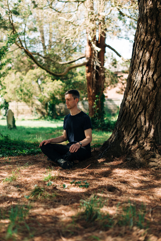 James meditating